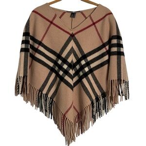 Burberry London Poncho 100% Lambswool